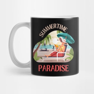 Hello summer Beach summertime Adventure travel lover palm tree sun Mug